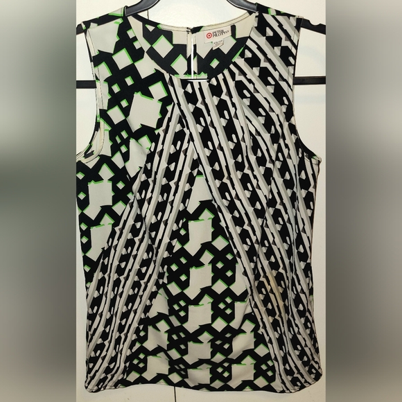 Peter Pilotto for Target Geometric Sleeveless Blouse XS NWOT - Picture 6 of 9